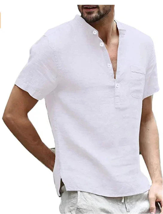 Herr Shirt | Relaxed Fit | Knäppning | Sommar