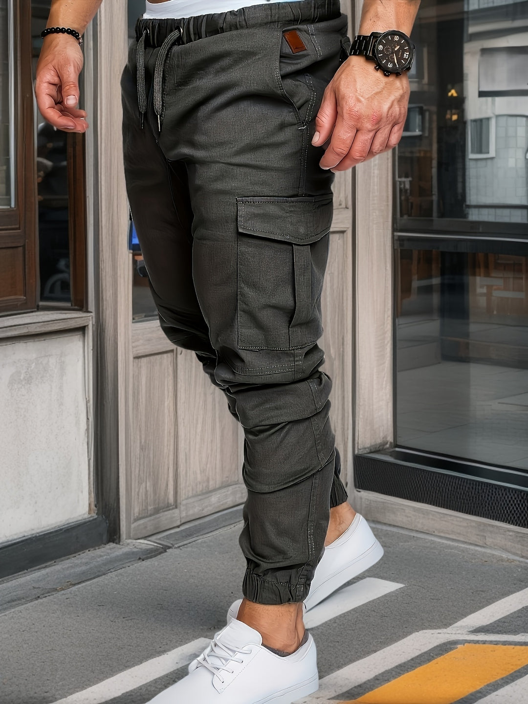 Herr Cargo Jogger | Straight | Elastisk Midja | Sommar