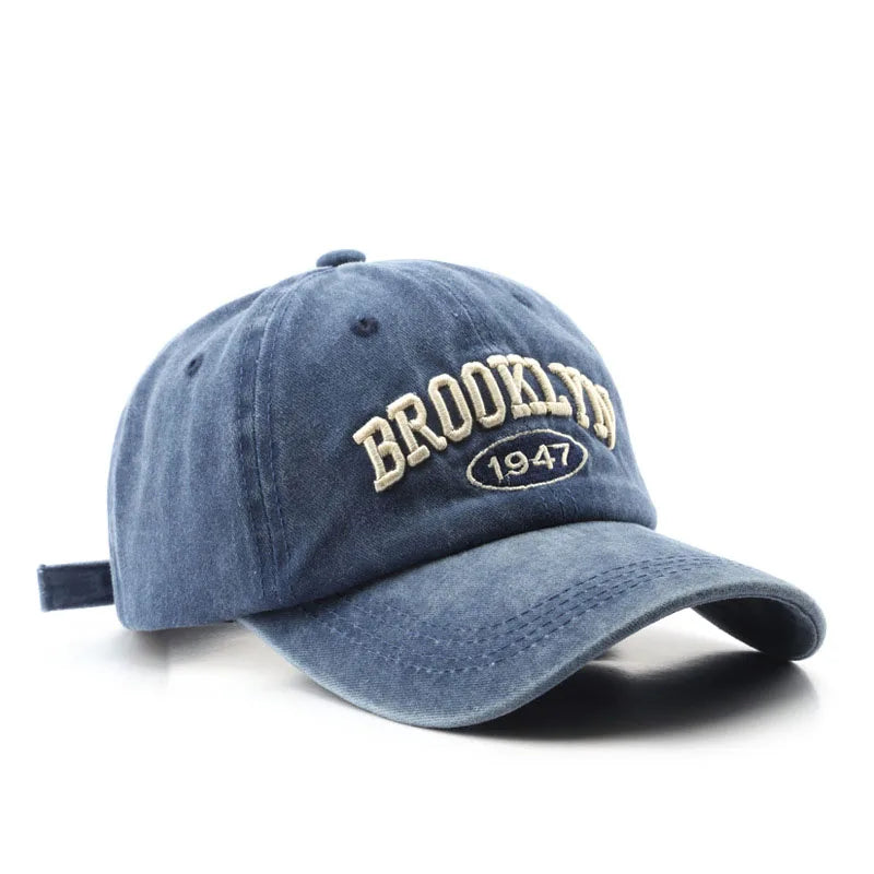 Baseballkeps för kvinnor | Justerbar passform | Broderad | Bomstickad struktur | Trendy streetstil
