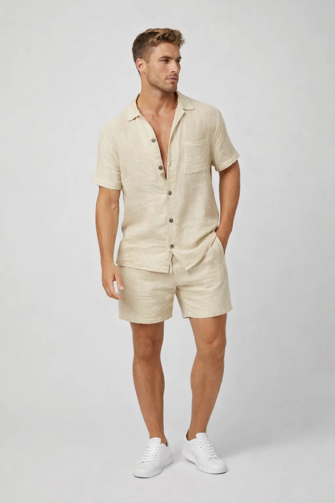 Herr Set | Casual Relaxed | Korta Ärmar | Komfort