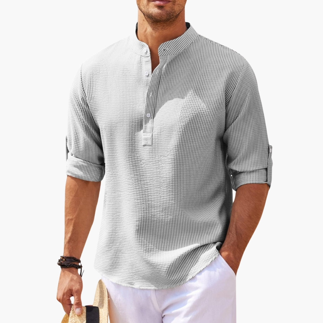 Herr Skjorta | Elegant | Ståkrage | Sommar