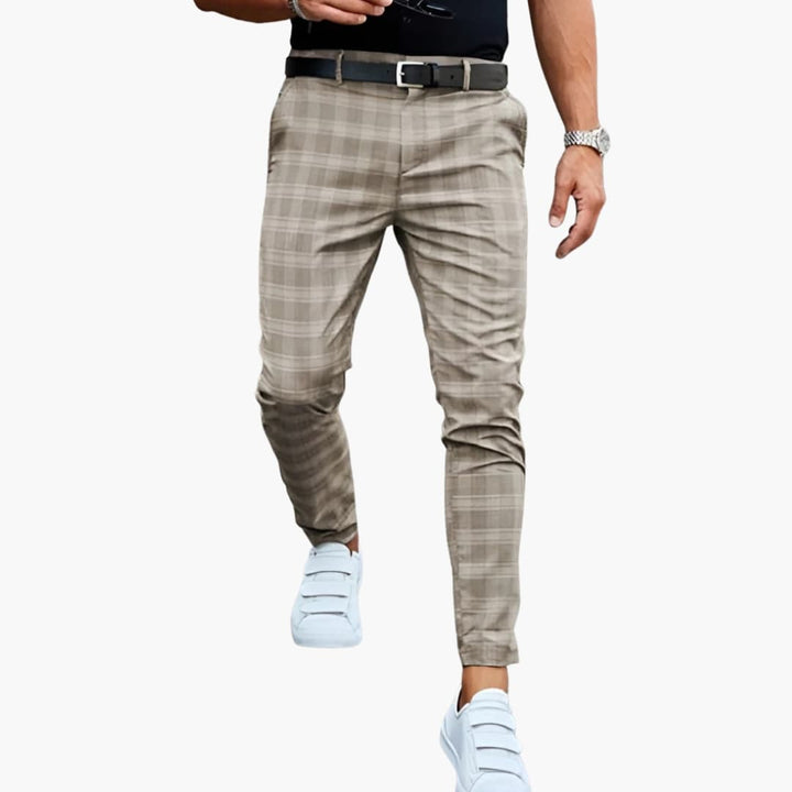 Herr Byxor | Slimfit | Rutigt Mönster | Sommar