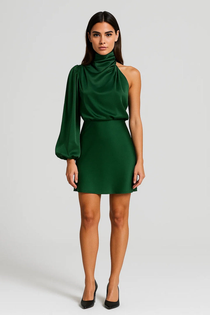 Dam Klänning | Figursydd | One Shoulder | Sommar
