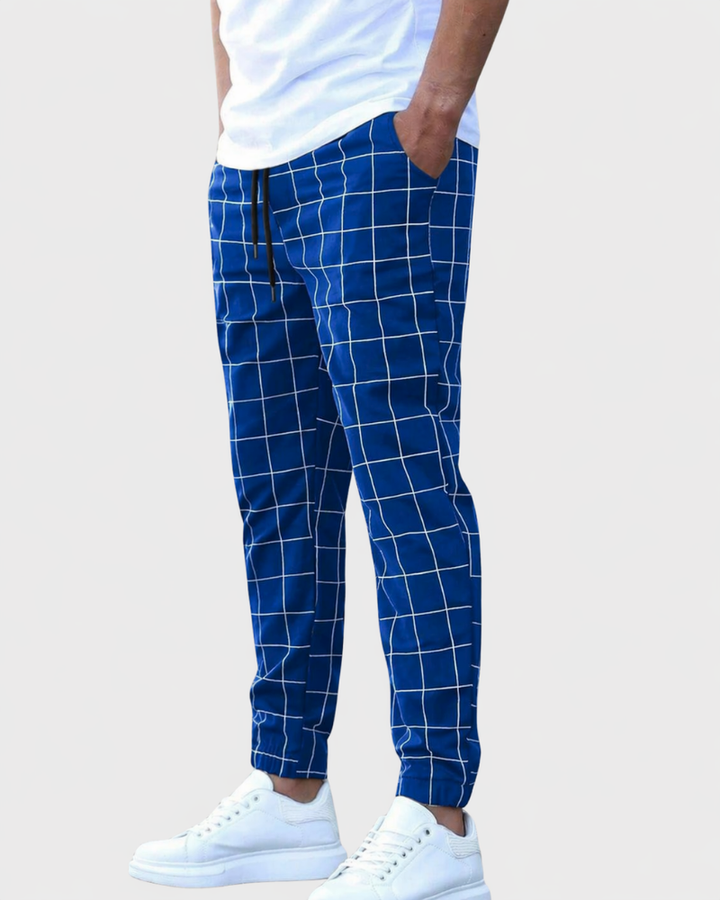 Herr Joggingbyxor Grid - Formstabil och bekväm