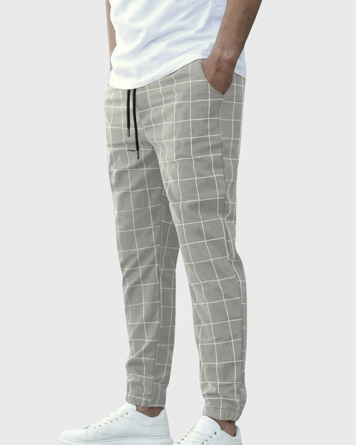Herr Joggingbyxor Grid - Formstabil och bekväm
