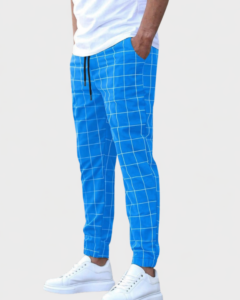 Herr Joggingbyxor Grid - Formstabil och bekväm