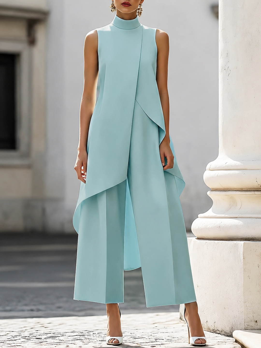 Dam Jumpsuit Bred Ben - Elegant Monokrom