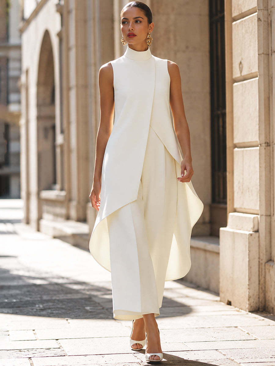 Dam Jumpsuit Bred Ben - Elegant Monokrom
