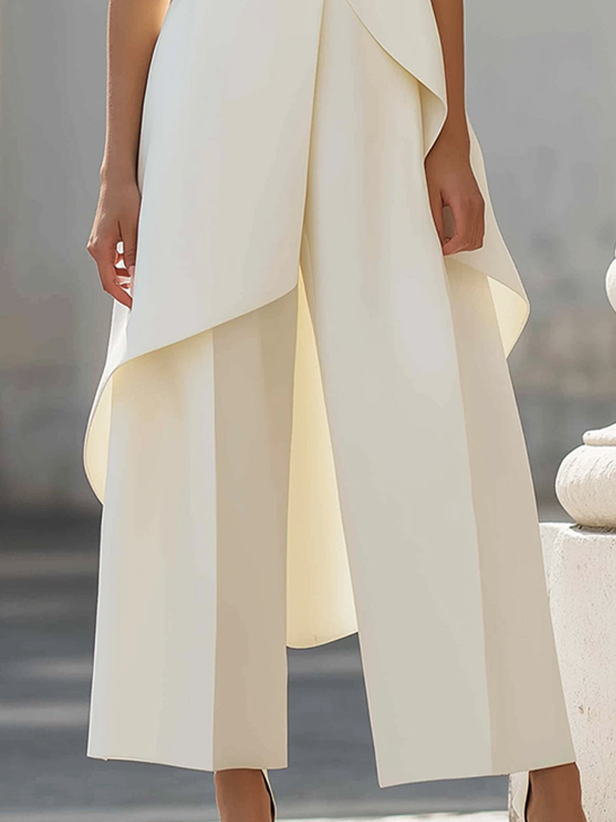 Dam Jumpsuit Bred Ben - Elegant Monokrom