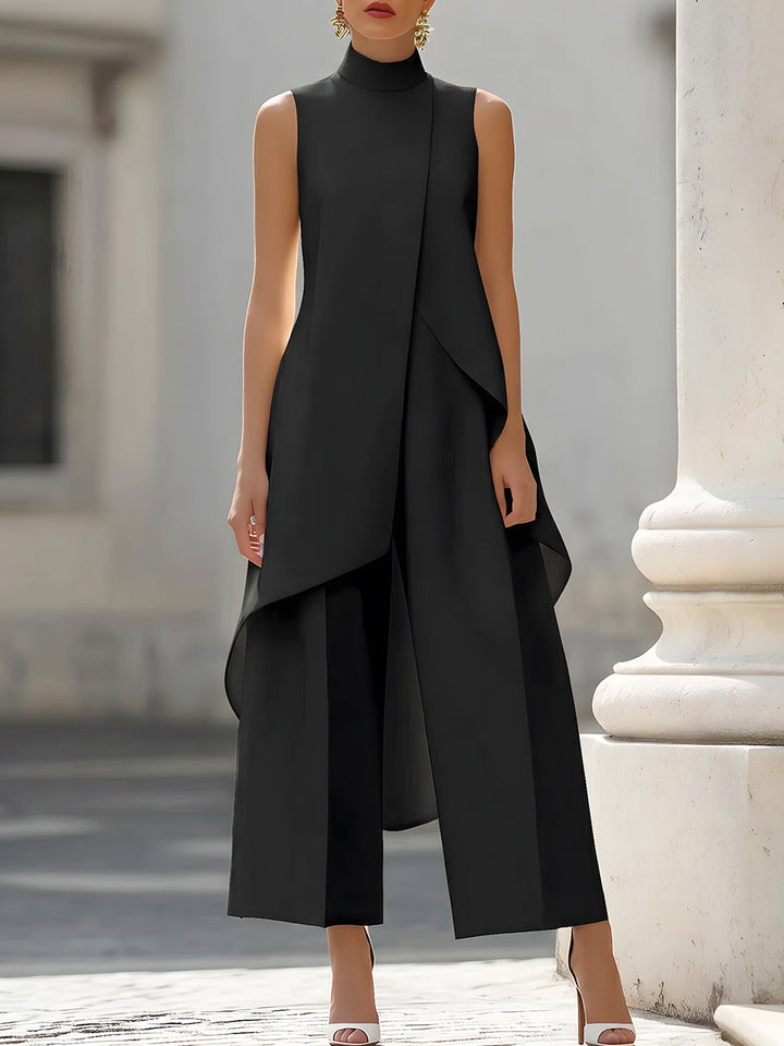Dam Jumpsuit Bred Ben - Elegant Monokrom