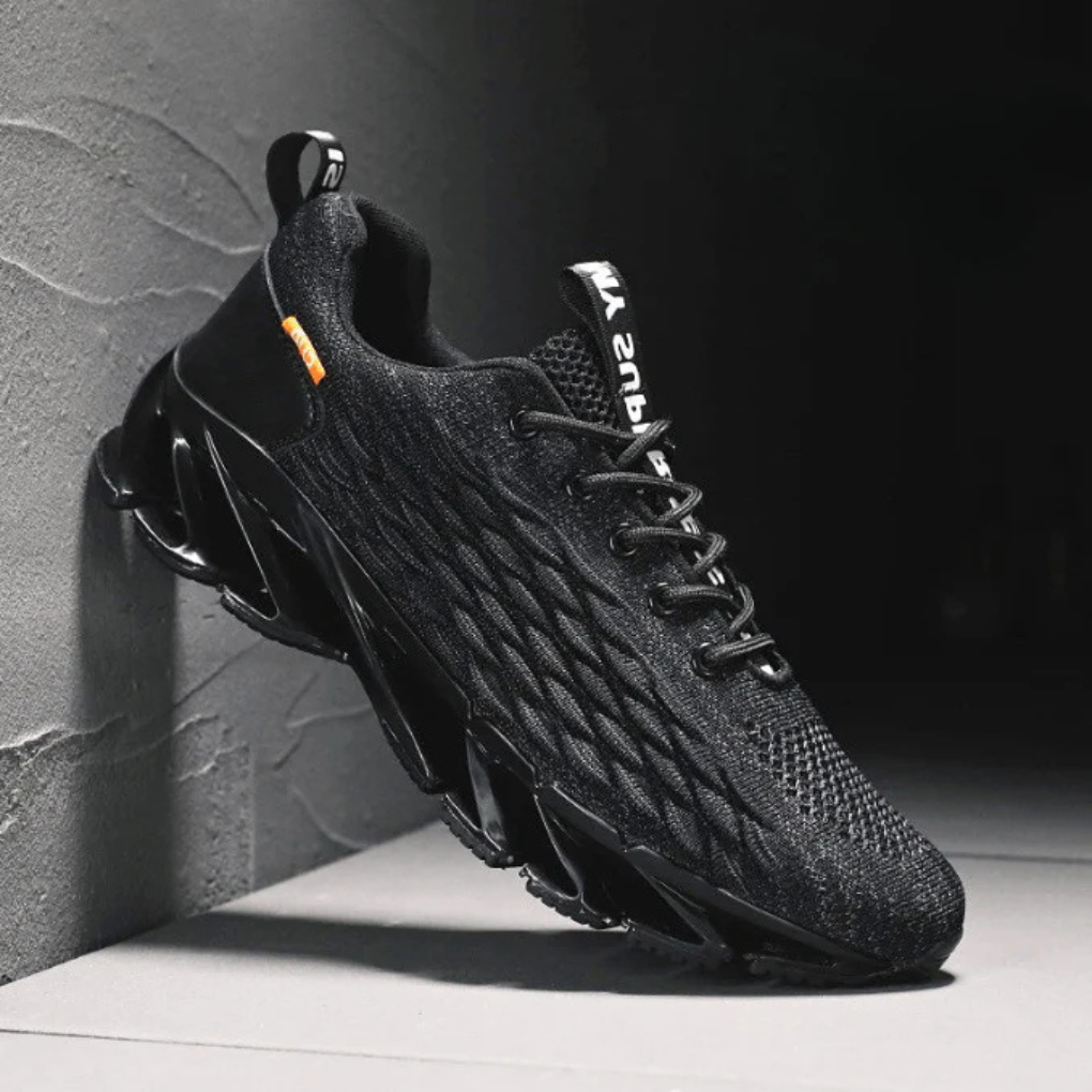 Herr Löparskor – Stickade Sneakers med Grepp