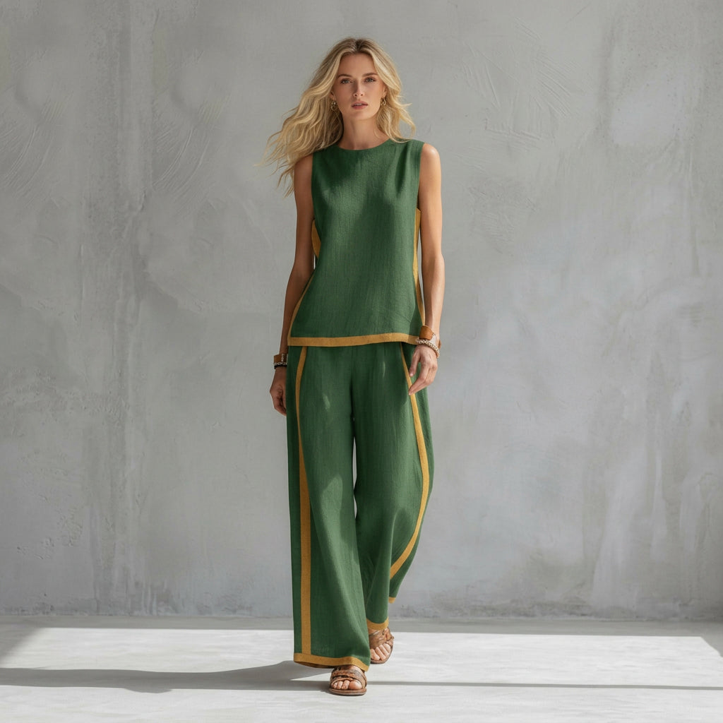 Dam Linne- och Bomullsset - Elegant Sommarkollektion