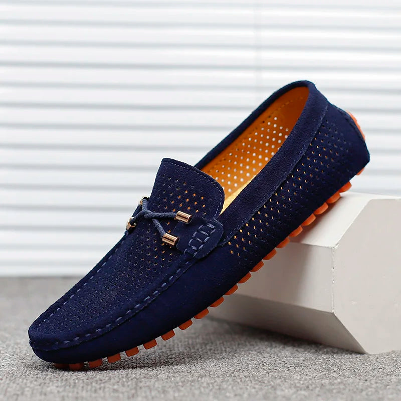 Herr Loafers med perforerad detalj - Slip-on design