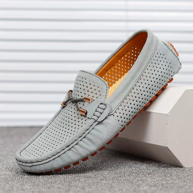 Herr Loafers med perforerad detalj - Slip-on design