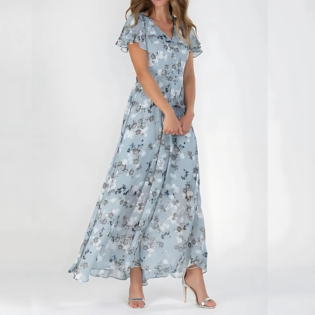 Dam Midi-klänning Blommor - Festlig sommarstil