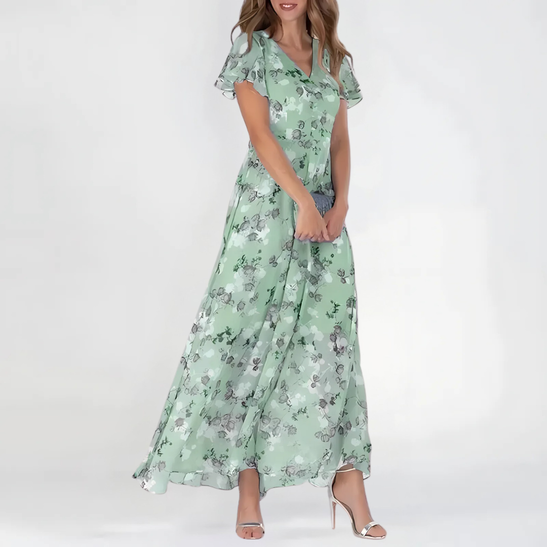 Dam Midi-klänning Blommor - Festlig sommarstil