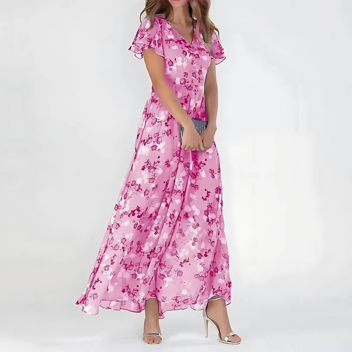 Dam Midi-klänning Blommor - Festlig sommarstil