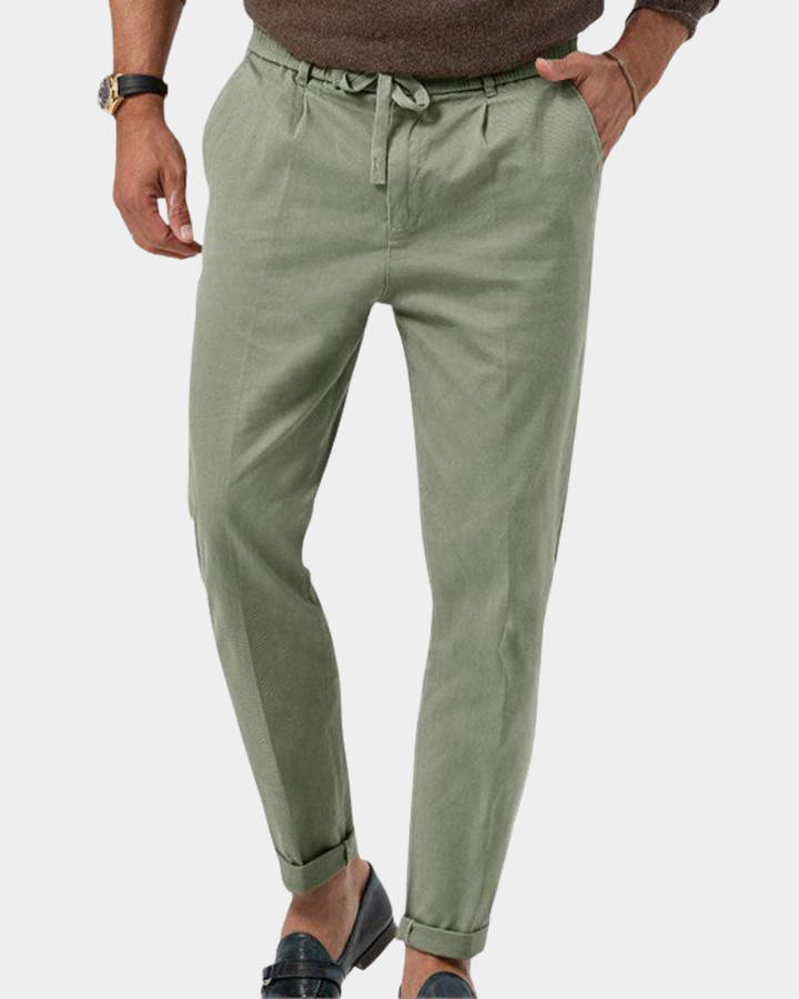 Herr Slim-Fit Bundfältbyxor - Klassisk elegans