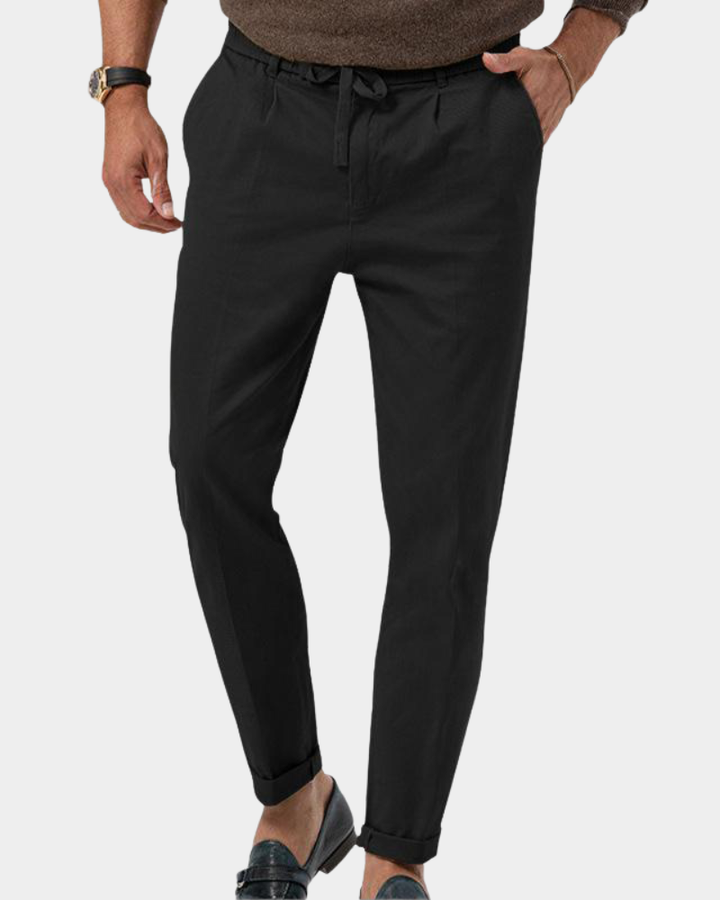 Herr Slim-Fit Bundfältbyxor - Klassisk elegans