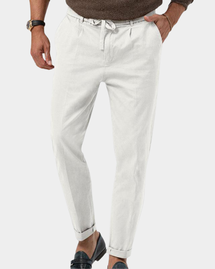 Herr Slim-Fit Bundfältbyxor - Klassisk elegans