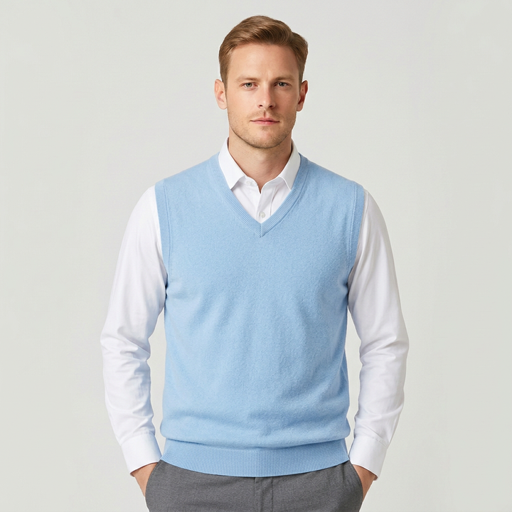 Herrtröja | Slim Fit | V-ringning | Ärmlös