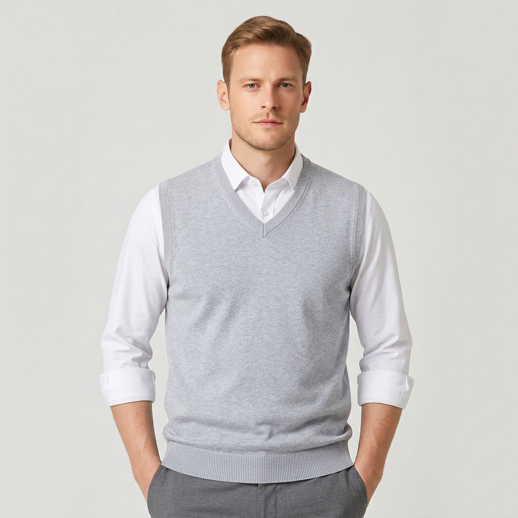 Herrtröja | Slim Fit | V-ringning | Ärmlös