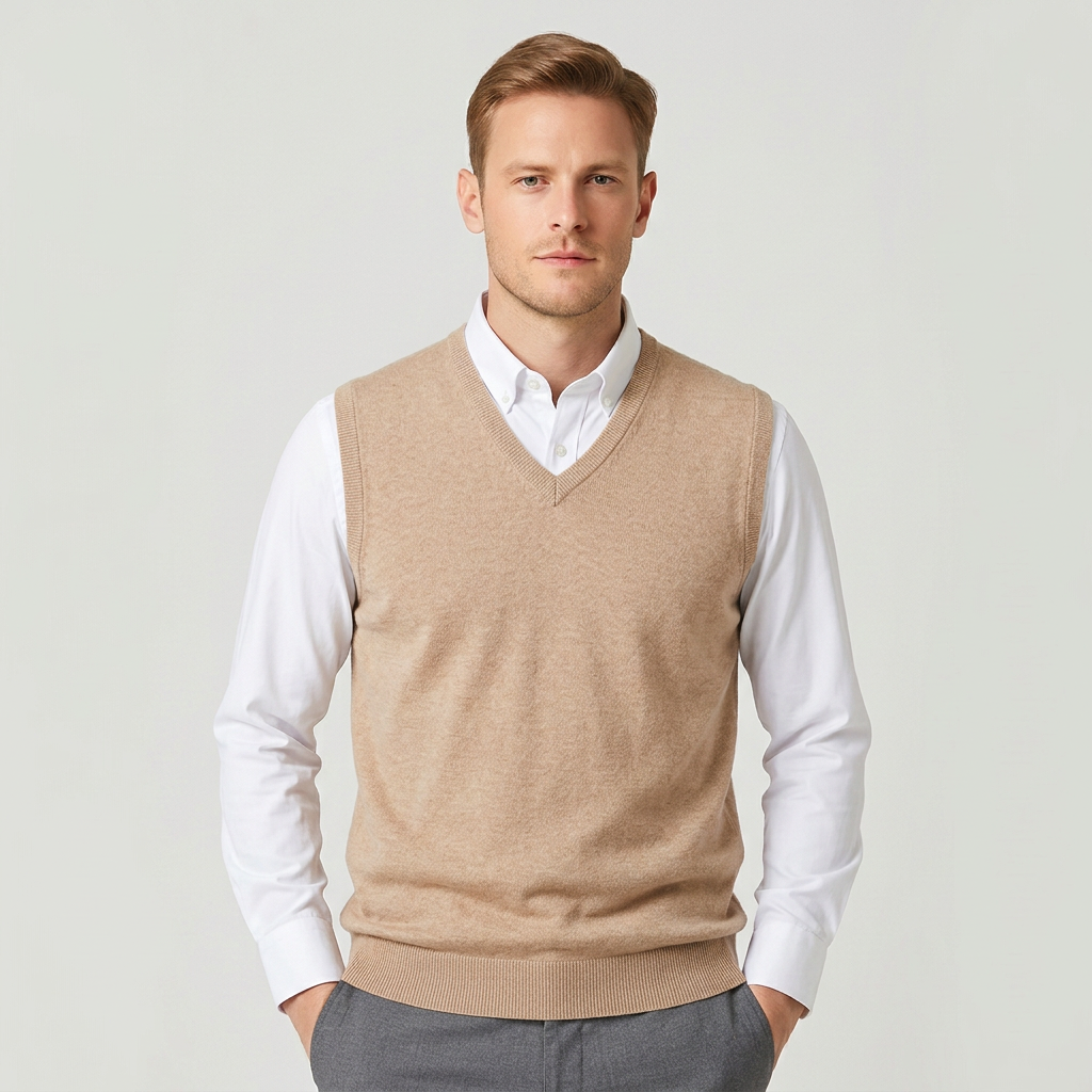 Herrtröja | Slim Fit | V-ringning | Ärmlös