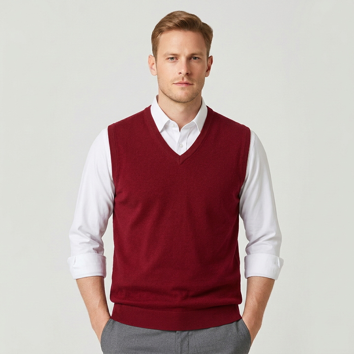 Herrtröja | Slim Fit | V-ringning | Ärmlös