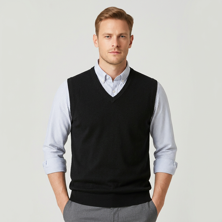 Herrtröja | Slim Fit | V-ringning | Ärmlös
