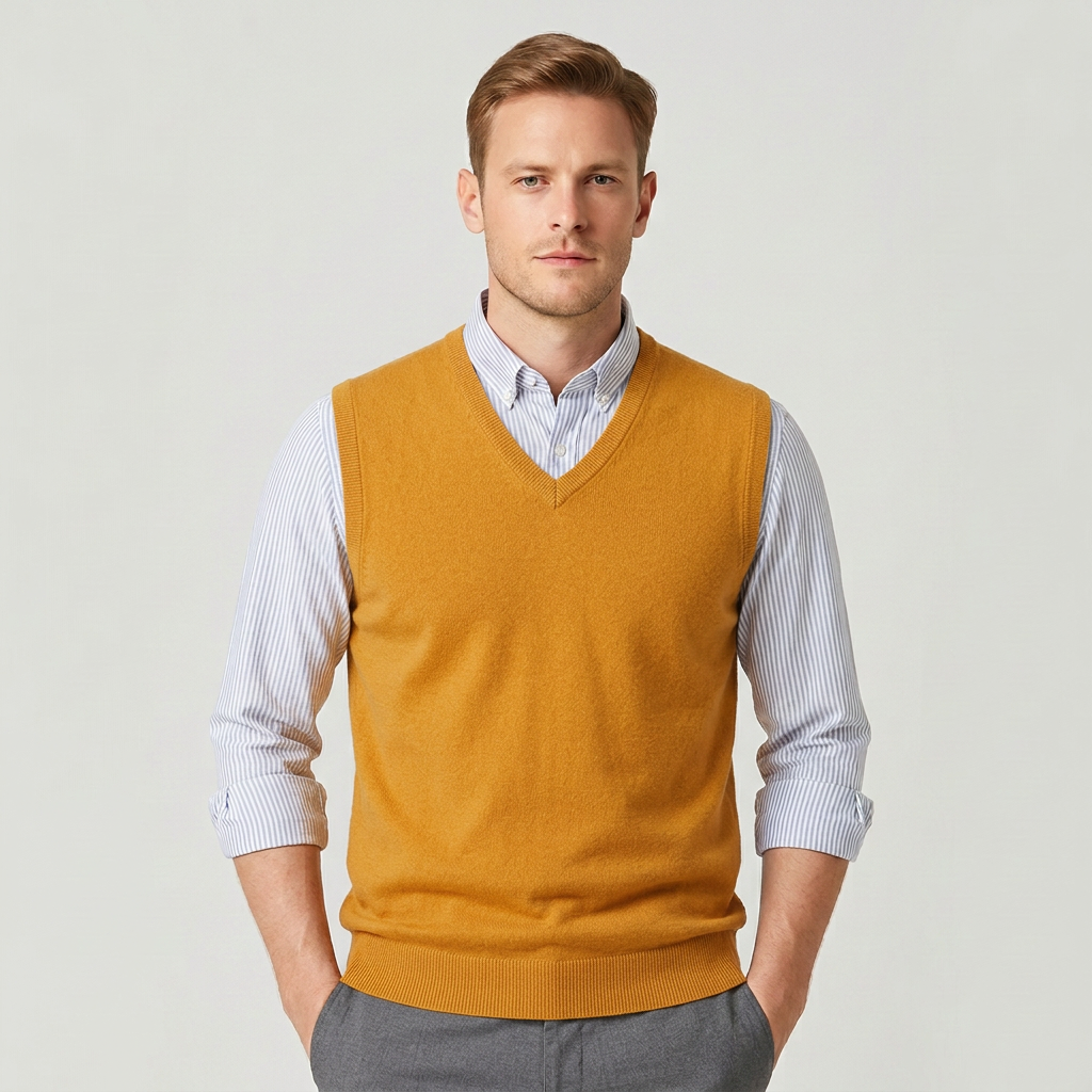 Herrtröja | Slim Fit | V-ringning | Ärmlös