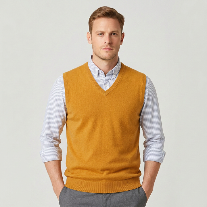 Herrtröja | Slim Fit | V-ringning | Ärmlös