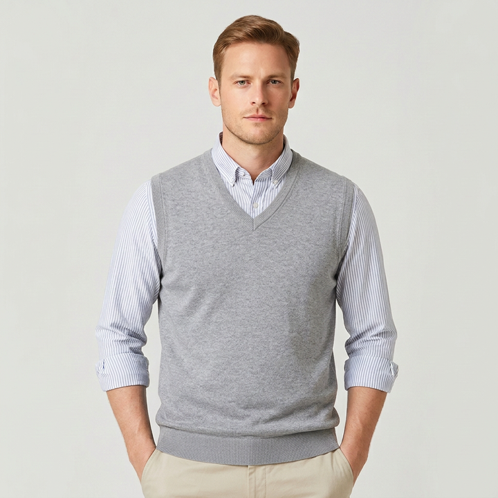 Herrtröja | Slim Fit | V-ringning | Ärmlös